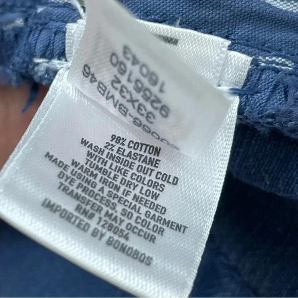 Bonobos Mens Size 33x32 Blue chino pants 0425 - Picture 4 of 10